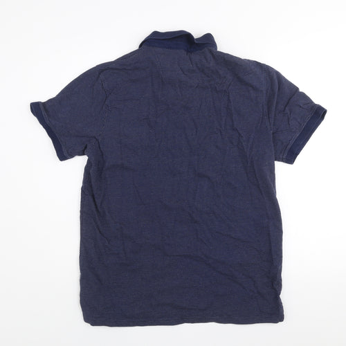 Peter Werth Men’s Blue Cotton Polo Shirt Size L Short Sleeve Casual
