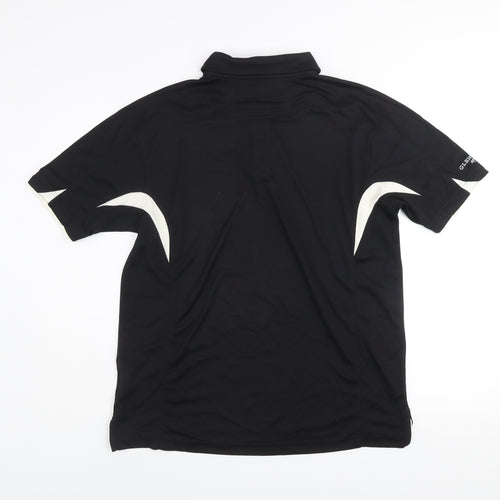 Glenmuir Men’s Black Golf Polo Shirt M Moisture Wicking Short Sleeve