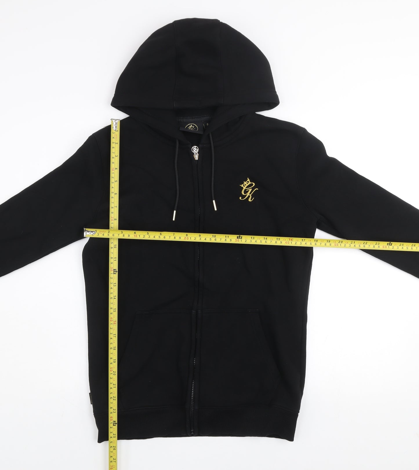 Gym King Men's Black Small Full Zip Hooded Activewear Jacket