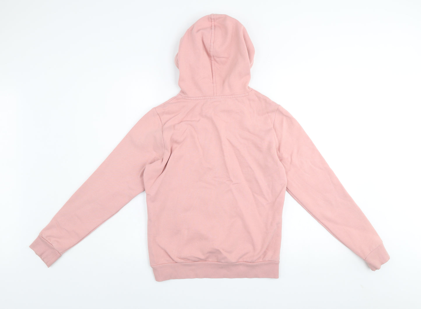 Puma Women Pink Pullover Hoodie Small Cotton Blend Logo Print