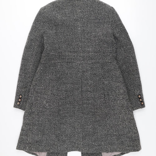 Debenhams Collection Women's Grey Wool Blend Double-Breasted Coat Size 12