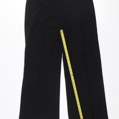 Dorothy Perkins Women Black Size 12 Wide-Leg Trousers
