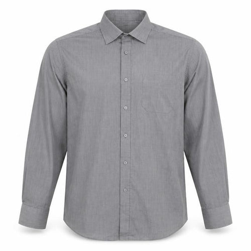 Debenhams Men’s Grey Tailored Fit Long Sleeve Button-Up Shirt Size 16