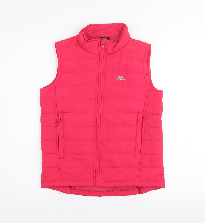 Trespass Girls Pink Puffer Waistcoat 11-12 Years Quilted Sleeveless Gilet