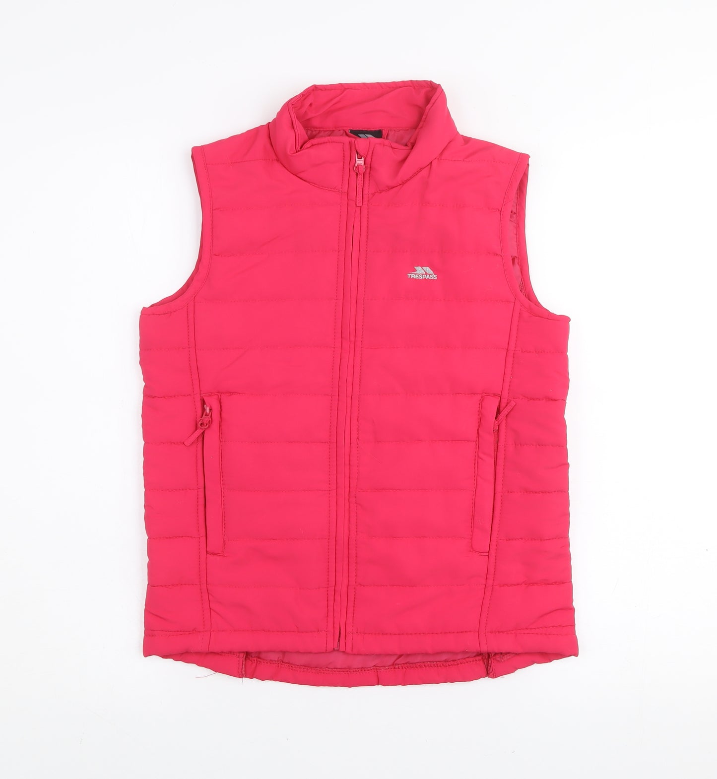 Trespass Girls Pink Puffer Waistcoat 11-12 Years Quilted Sleeveless Gilet