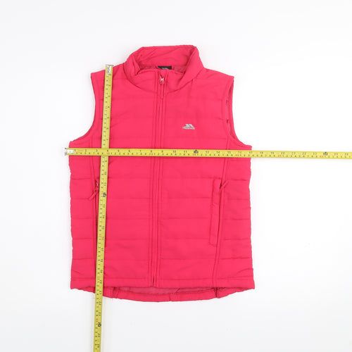 Trespass Girls Pink Puffer Waistcoat 11-12 Years Quilted Sleeveless Gilet
