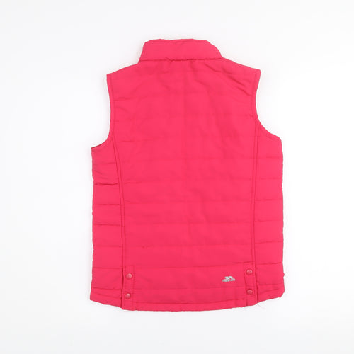 Trespass Girls Pink Puffer Waistcoat 11-12 Years Quilted Sleeveless Gilet