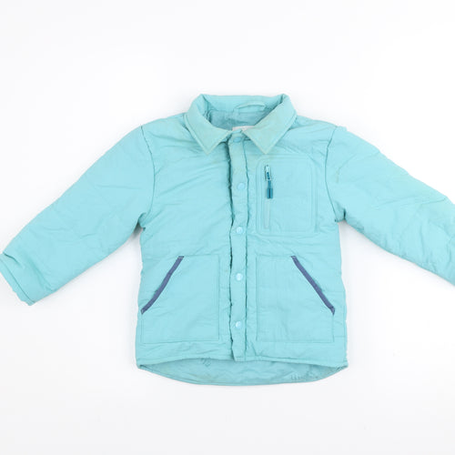 Leigh Tucker Willow Girls Blue Puffer Jacket 2-3 Years Lined Padded Coat