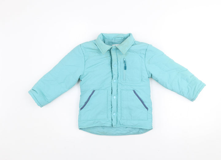 Leigh Tucker Willow Girls Blue Puffer Jacket 2-3 Years Lined Padded Coat