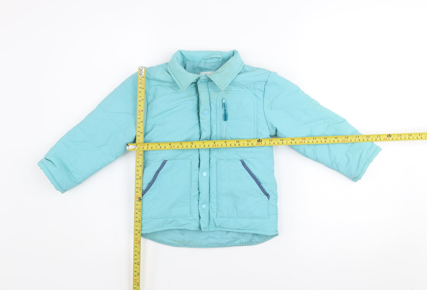 Leigh Tucker Willow Girls Blue Puffer Jacket 2-3 Years Lined Padded Coat