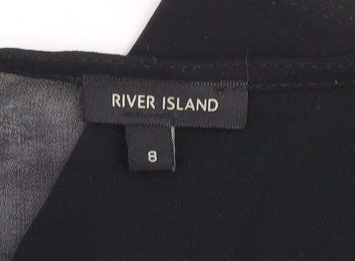 River Island Women’s Black Size 8 Sleeveless Bodycon Dress