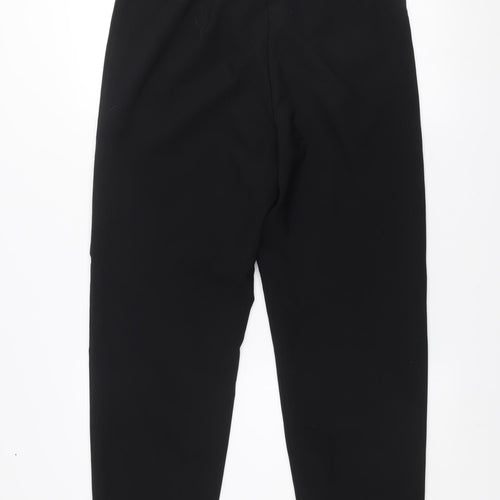 Savida Women Black Size 14 Straight Leg Trousers Polyester Blend