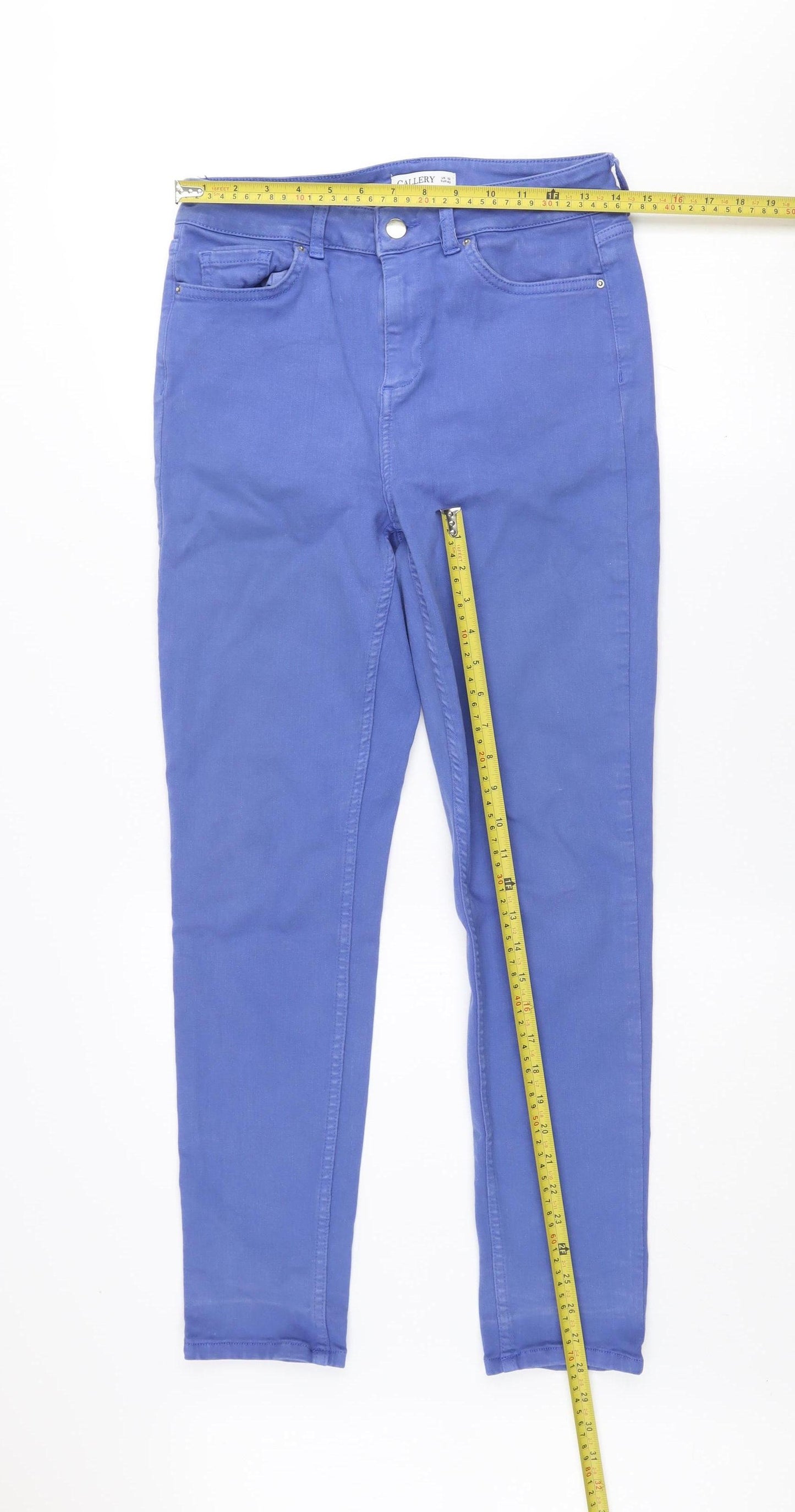 Gallery Womens Blue Skinny Jeans UK 12 Cotton Blend