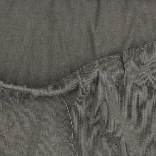 H&M Women Green Maternity Linen Blend High Rise Shorts Size S