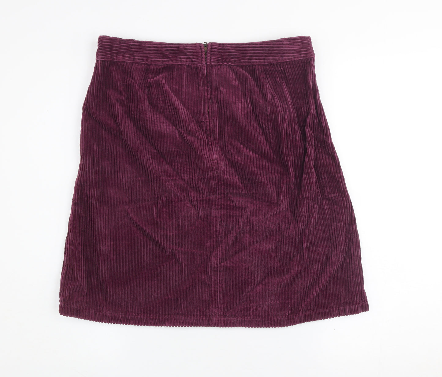 Marks and Spencer Women’s Purple Corduroy A-Line Skirt UK 12 Knee Length