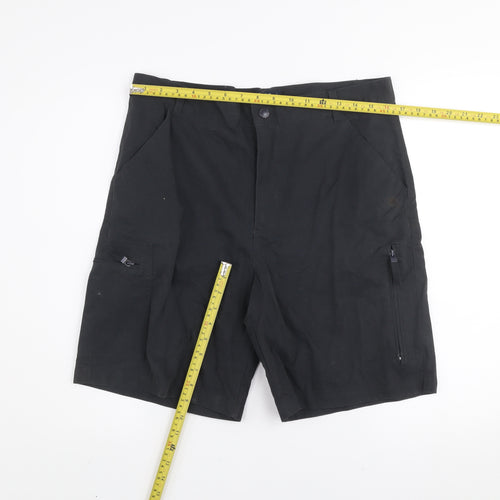 S.V Mens Black Cargo Shorts Size 42 Cotton Blend Casual Workwear