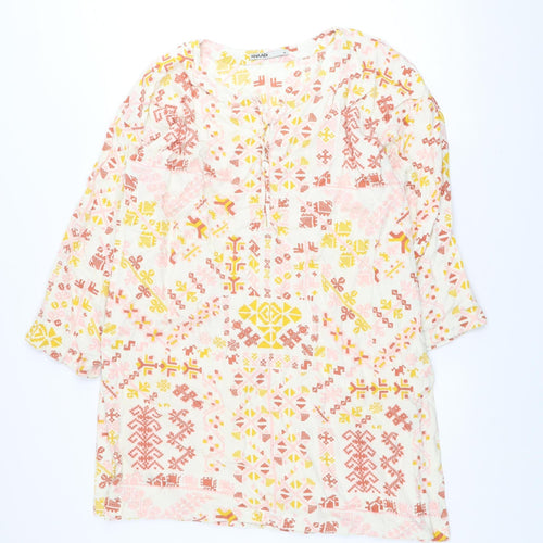 Khaadi Women’s Multicoloured Geometric Shift Dress Size 12