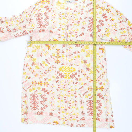 Khaadi Women’s Multicoloured Geometric Shift Dress Size 12