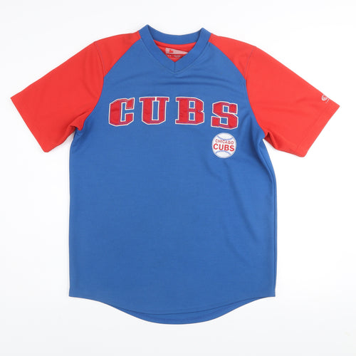 Genuine Merchandise Men Blue Red Chicago Cubs Baseball Jersey T-Shirt Size M