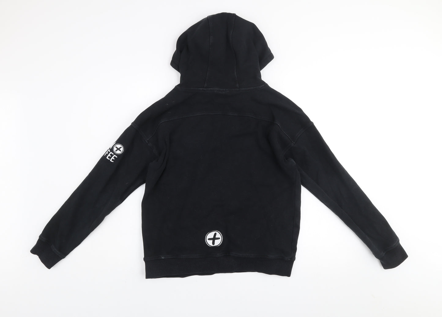 Gym+Coffee Women's Black Hoodie Medium Pullover Cotton Athleisure
