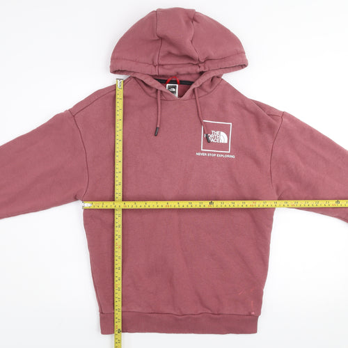 The North Face Womens Mauve Pullover Hoodie Small Cotton Blend Casual