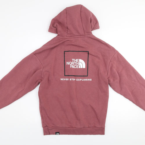 The North Face Womens Mauve Pullover Hoodie Small Cotton Blend Casual