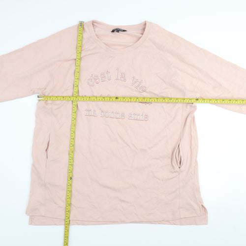 Debenhams The Collection Women Pink Pullover Sweatshirt Size 22 Cotton Blend