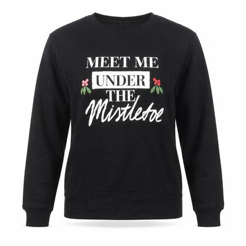 H&M Divided Womens Black Christmas Sweatshirt XS Cotton