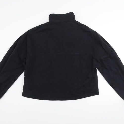 Bo+Tee Women's Black 1/2 Zip Pullover Sweatshirt Size M Cotton Blend