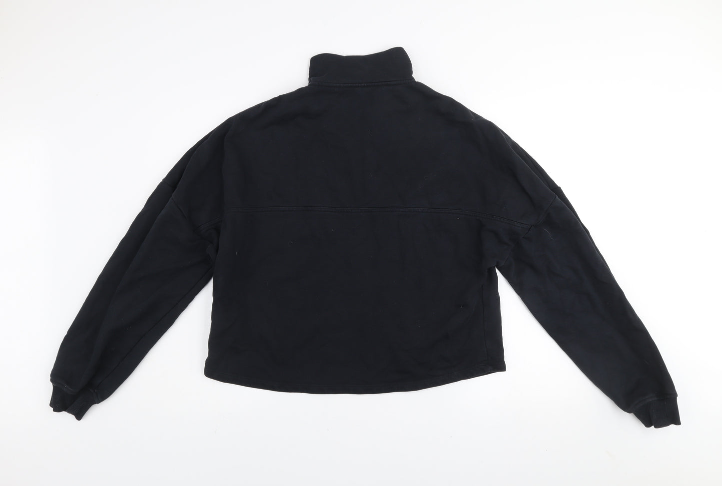 Bo+Tee Women's Black 1/2 Zip Pullover Sweatshirt Size M Cotton Blend