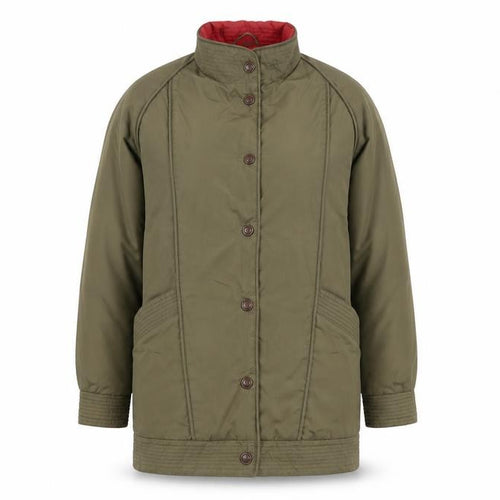 Rossetti Womens Khaki Green Quilted Mid-Length Padded Coat Size 10
