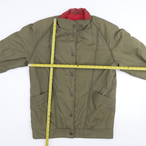 Rossetti Womens Khaki Green Quilted Mid-Length Padded Coat Size 10