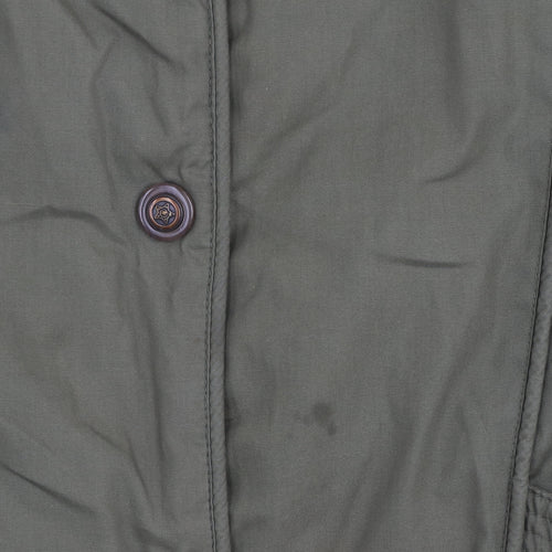 Rossetti Womens Khaki Green Quilted Mid-Length Padded Coat Size 10