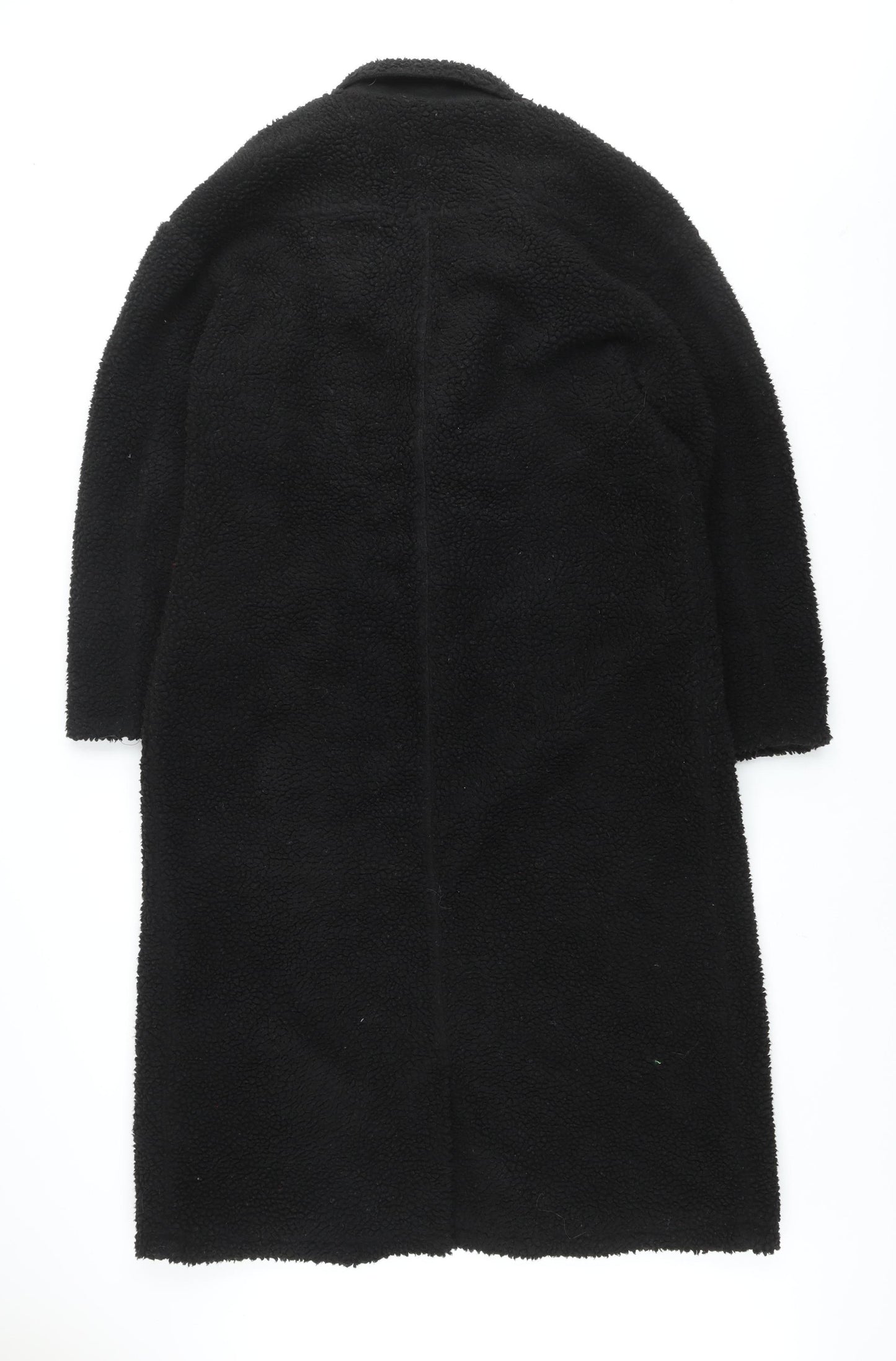 Another Influence Women's Black Long Fleece Overcoat Size M