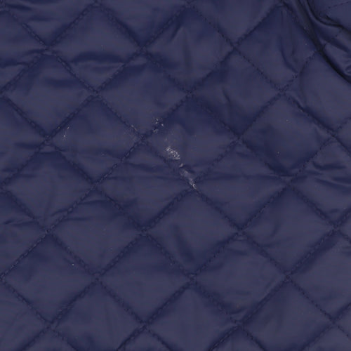 United Colors of Benetton Blue Quilted Hooded Jacket 3-6 Months