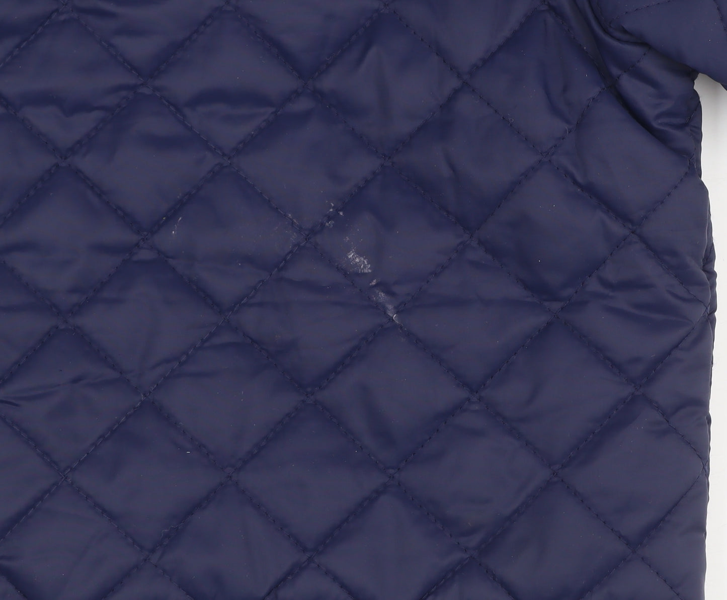 United Colors of Benetton Blue Quilted Hooded Jacket 3-6 Months