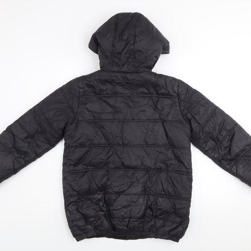 Firetrap Boys Black Hooded Puffer Jacket 11-12 Years Winter Coat
