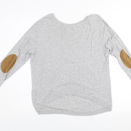Zara Women’s Grey Pullover Jumper Size 12 Long Sleeve Lightweight Knit