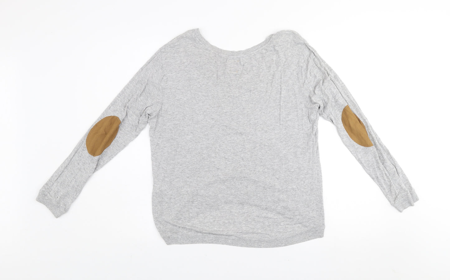 Zara Women’s Grey Pullover Jumper Size 12 Long Sleeve Lightweight Knit