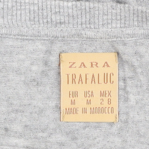 Zara Women’s Grey Pullover Jumper Size 12 Long Sleeve Lightweight Knit