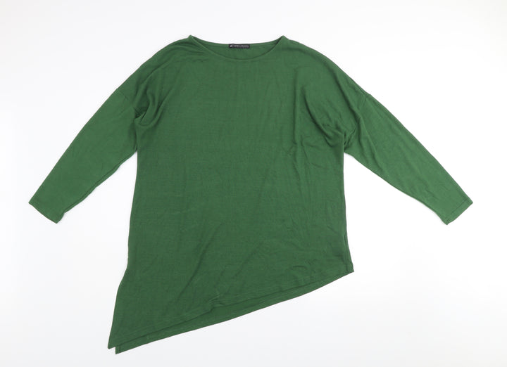 Carry Casual Women’s Green XL Relaxed Fit Tunic Jumper