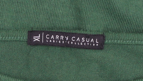 Carry Casual Women’s Green XL Relaxed Fit Tunic Jumper