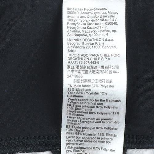 Decathlon Women's Grey Capri Leggings L Slim Fit Stretch Sportswear