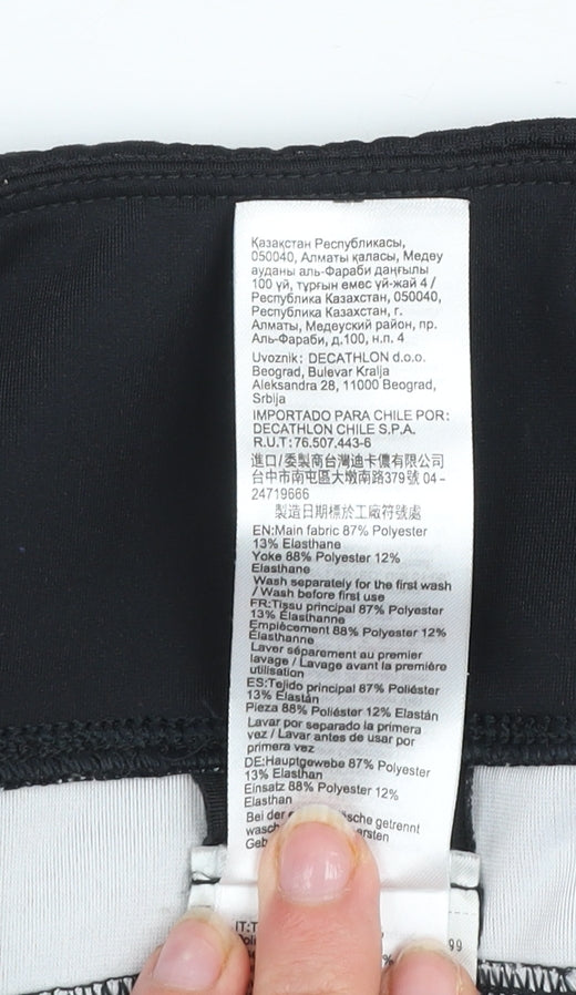 Decathlon Women's Grey Capri Leggings L Slim Fit Stretch Sportswear