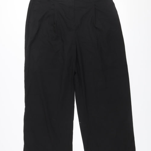 Next Women's Black Size 16 Regular Pleated Work Trousers