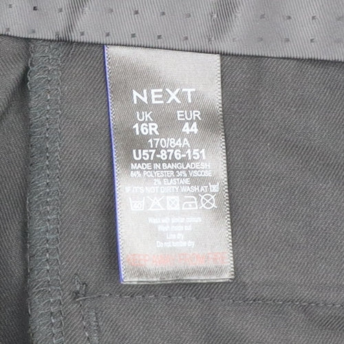 Next Women's Black Size 16 Regular Pleated Work Trousers