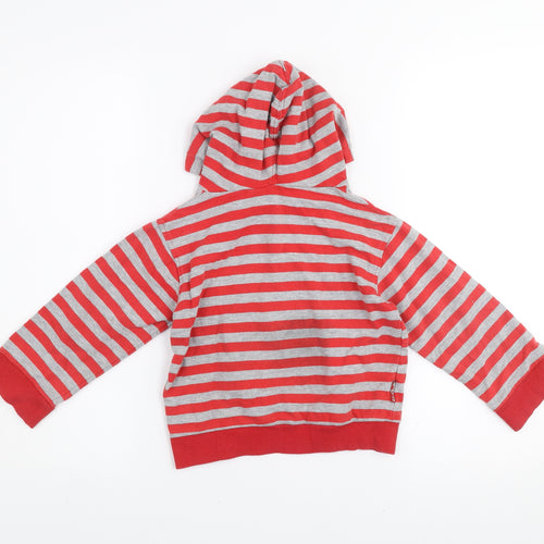 Dunnes Boys Red Grey Striped Cars Lightning McQueen Hoodie 3-4 Years