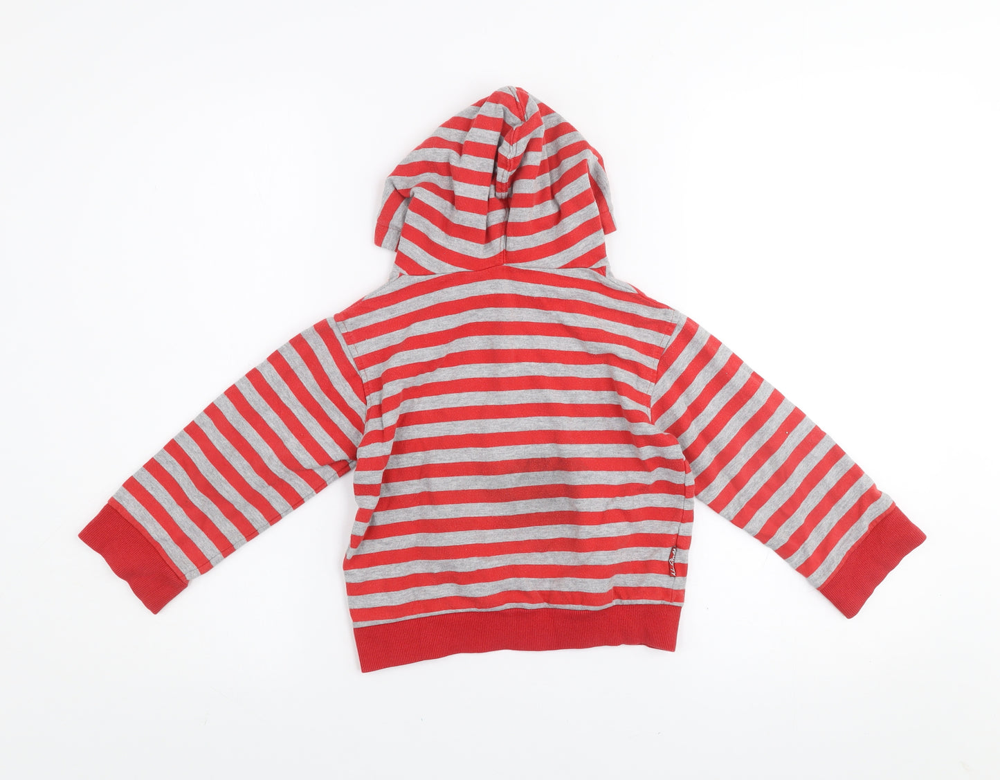 Dunnes Boys Red Grey Striped Cars Lightning McQueen Hoodie 3-4 Years