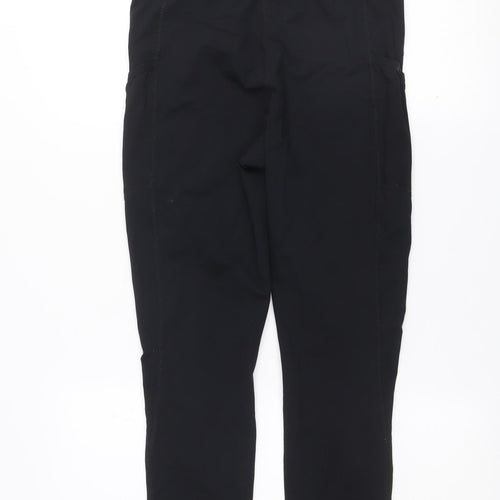 Sports Illustrated Womens Black M Ankle Leggings Activewear