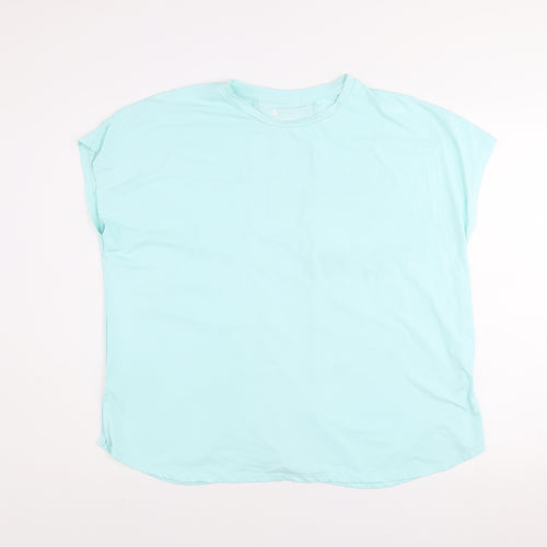 Dunnes Stores Women’s Aqua Blue Short Sleeve Activewear T-Shirt Size L